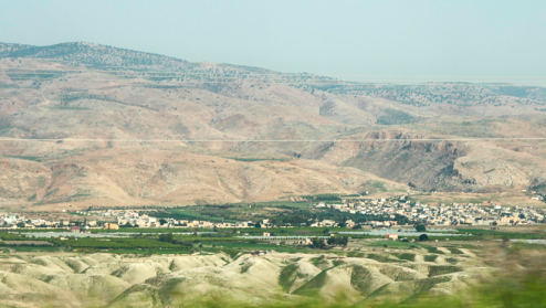 The mountains of Jordan, to the south-east of Galilee.