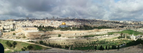 Overlooking Jerusalem from the Mount of Olives.